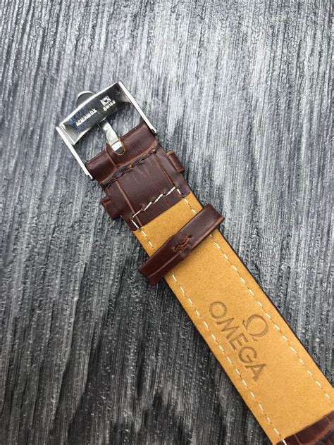 replica omega leather strap|authentic leather omega watch strap.